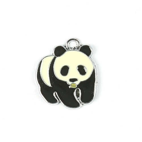Enamel Charms pandabeer 2 stuks