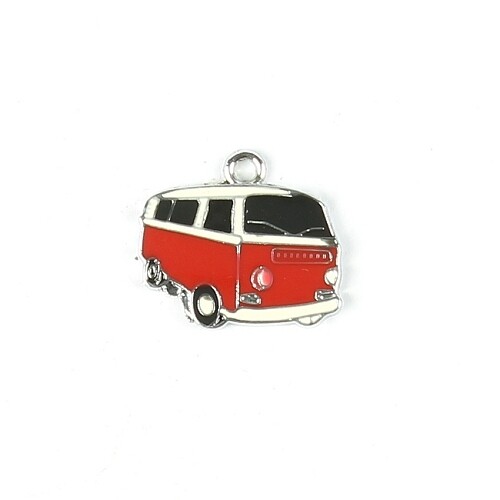 Enamel Charm VW bus 2 stuks