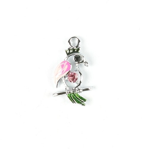 Enamel Charm vogel 3 stuks