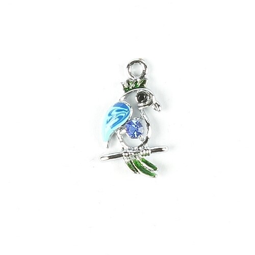 Enamel Charm vogel 3 stuks
