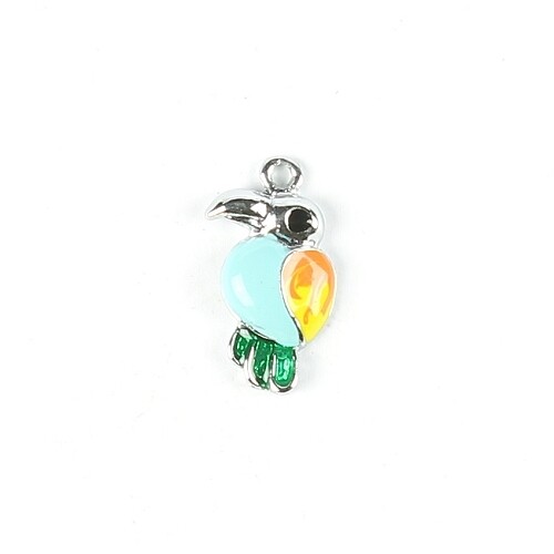 Enamel Charm vogel 2 stuks