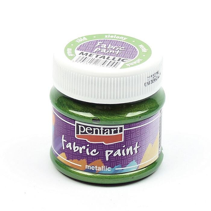 Fabric paint metallic green