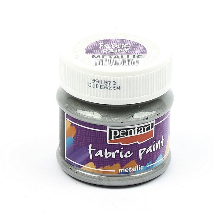 Fabric paint metallic silver