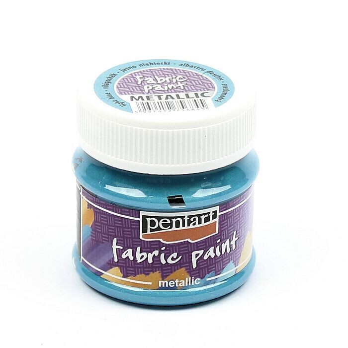 Fabric paint metallic light blue