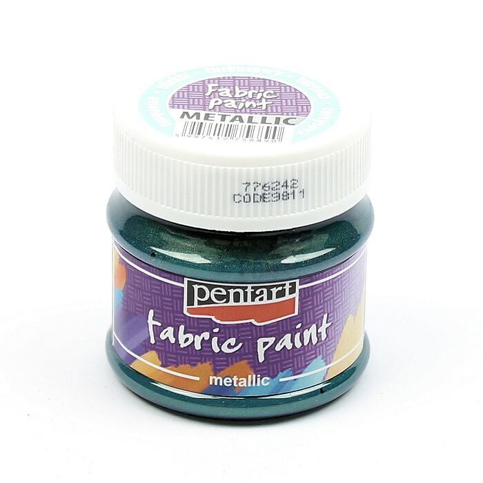 Fabric paint metallic turquoise