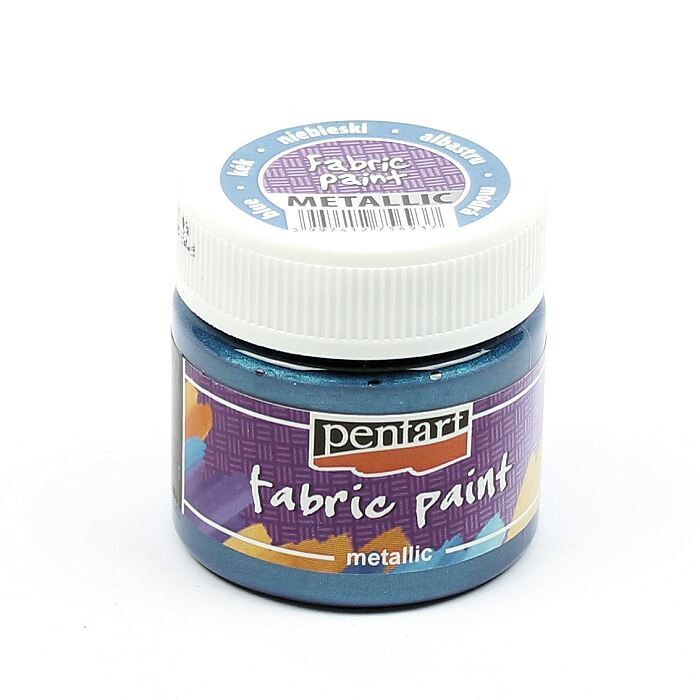 Fabric paint metallic blue