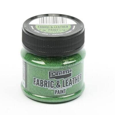 Fabric and leather paint glitter green