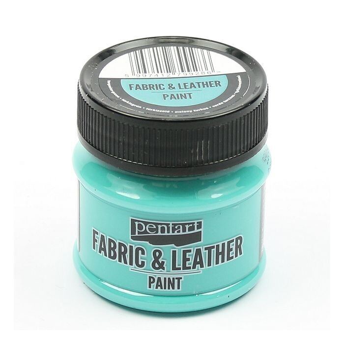 Fabric and leather paint  turquoise-green