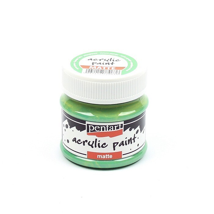 Pentart acrylic paint matte parrot green