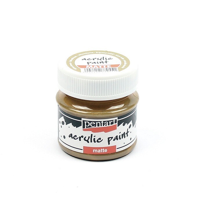 Pentart acrylic paint matte falcon brown