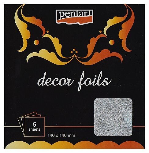 Pentart decor foils hologram spot silver