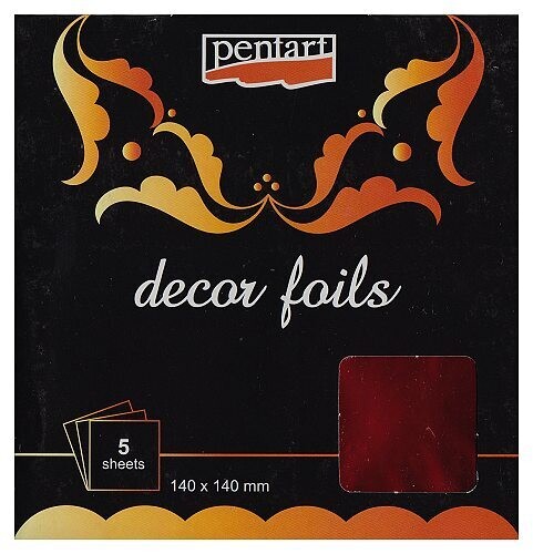 Pentart decor foils red