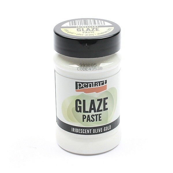 Glaze paste iridescent olive gold