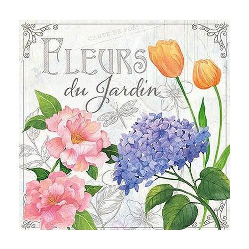 Servet fleurs de jardin 1 pcs