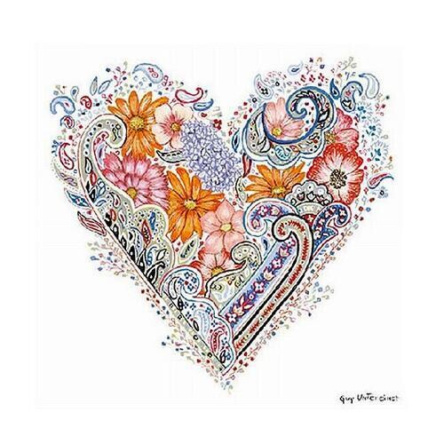 Servet spring heart 1 pcs