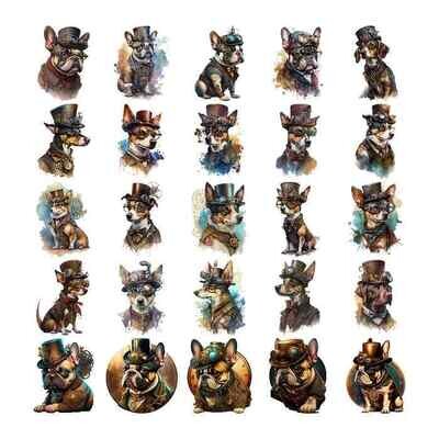 Sticker set steampunk honden 50 stuks