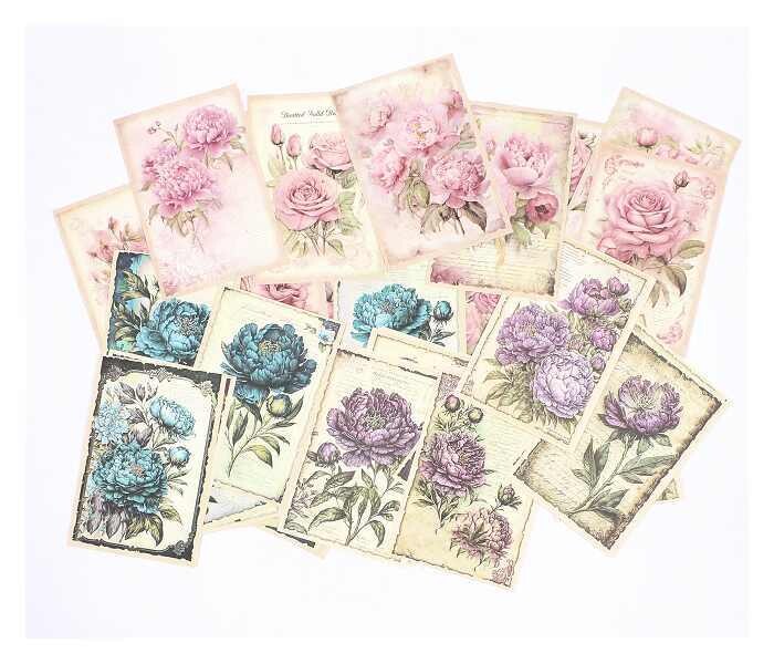 Deco paper vintage flowers