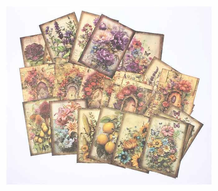 Déco fleurs rétro en papier