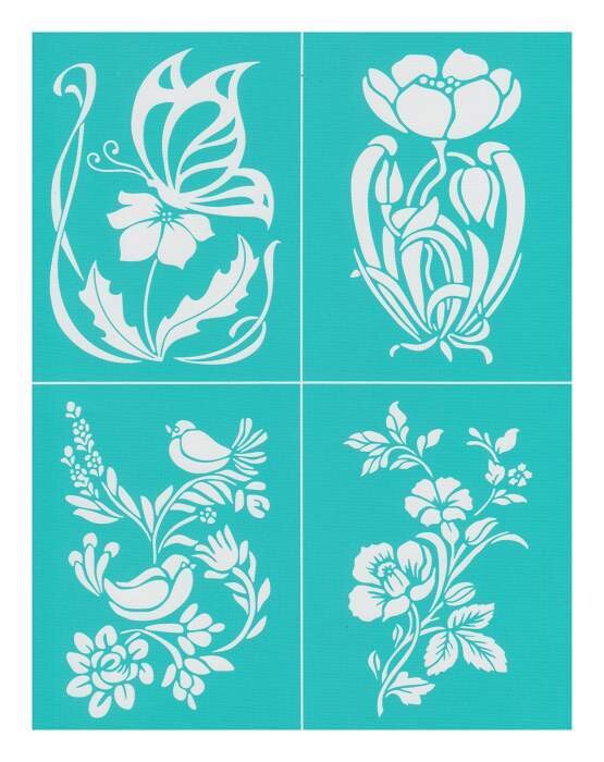 Silk screen stencil flowers
