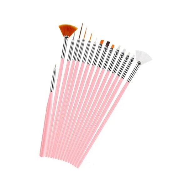 Set de pinceaux synthétique rose