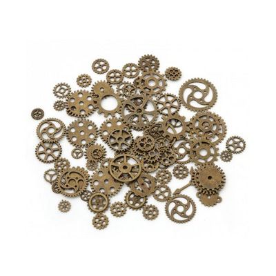 Decoratie tandwielen antiek brons