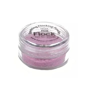 fluweel poeder met glitter pink