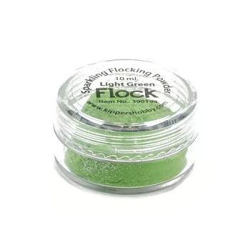 fluweel poeder met glitter light green