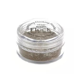 fluweel poeder met glitter brown