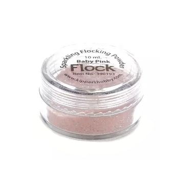 fluweel poeder met glitter baby pink
