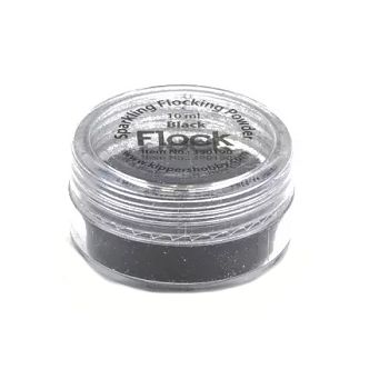 fluweel poeder met glitter black