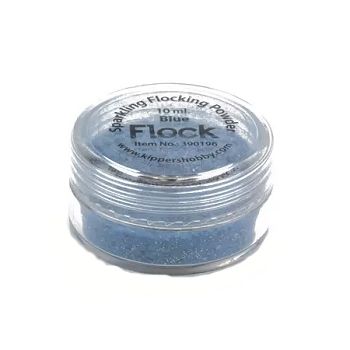 fluweel poeder met glitter blauw