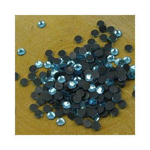 Hotfix  strass 5 mm aqua blauw