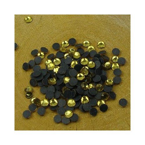 Hotfix  strass 5 mm goud geel