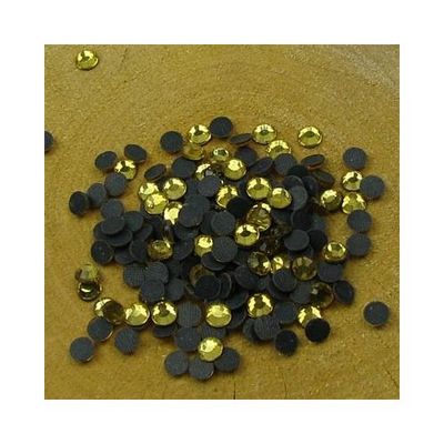 Hotfix  strass 5 mm goud geel