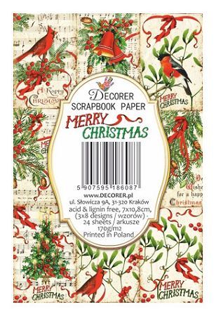 Decorer scrapbook paper Merry christmas