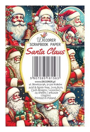 Decorer scrapbook paper Santa Claus