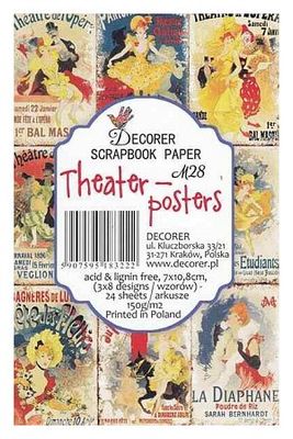 Decorer scrapbook paper Theater posters