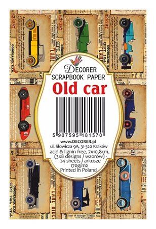 Decorer scrapbook paper old car