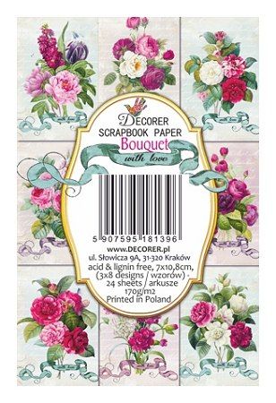 Decorer scrapbook paper Bouquet with love