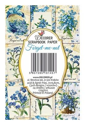 Decorer scrapbook paper Forgot me not