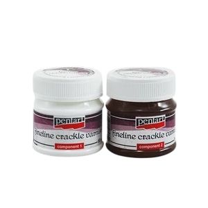 Pentart fineline crackle varnish 2 componenten 50ml
