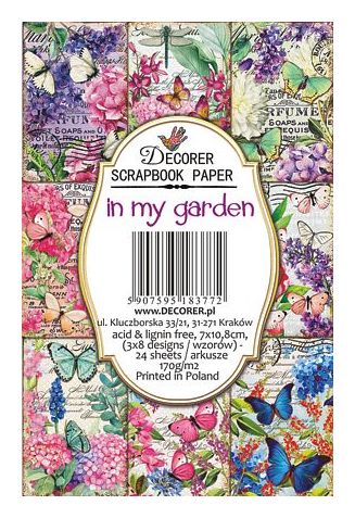 Decorer scrapbook paper in my garden