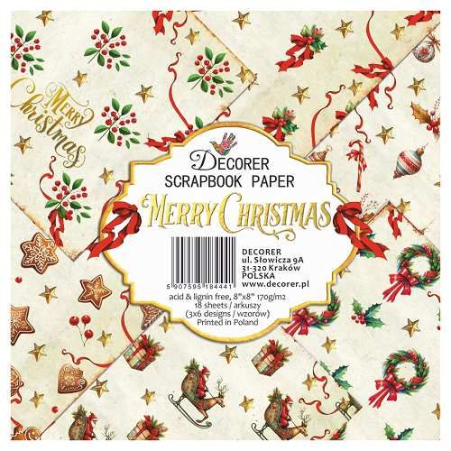 decorer scrapbook paper Merry christmas