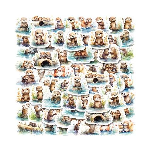 Mini stickers otters 30 pcs