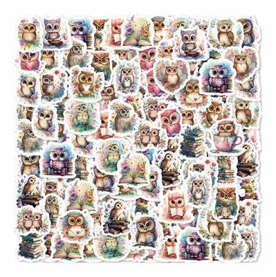 Mini stickers owls 46 pcs