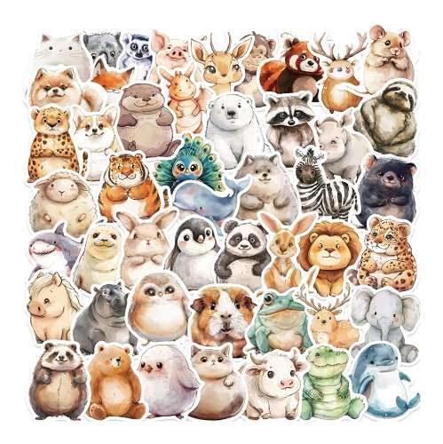 Stickers aquarel dieren
