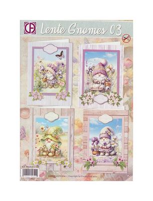 Die cut sheet set creatief art  Lente gnomes 03