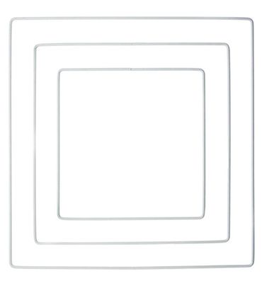Bague en métal carré blanche 15 x 15cm
