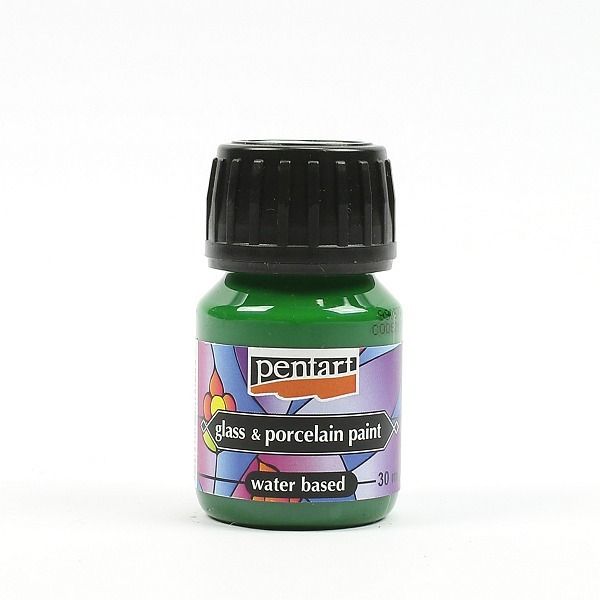Glass & porcelain paint apple green