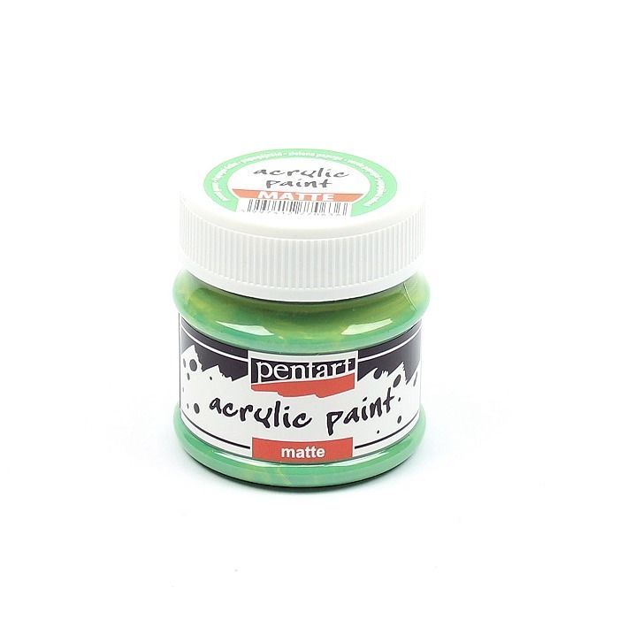 Pentart acrylic paint matte parrot green
